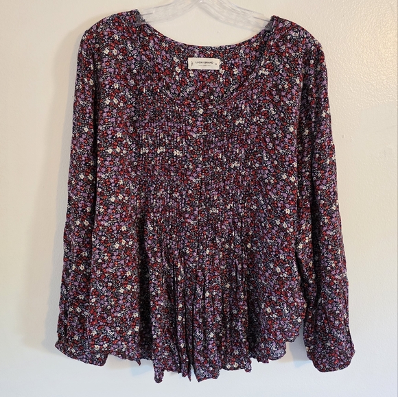 New Lucky Brand Floral Print Women's Top - Picture 7 of 7